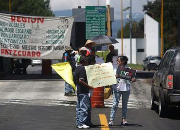 Concluye CNTE movilizaciones en Autopista Siglo 21; liberan caseta