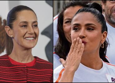 Sheinbaum reconoce campaña de Salma Hayek en TikTok para defender a migrantes en EU; destaca pago de impuestos de connacionales