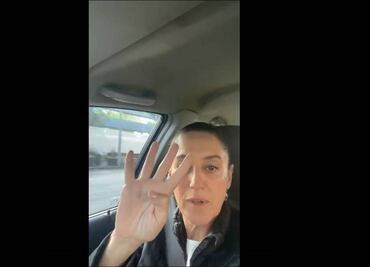 Sheinbaum se dirige al Ángel de la Independencia para participar en marcha de AMLO