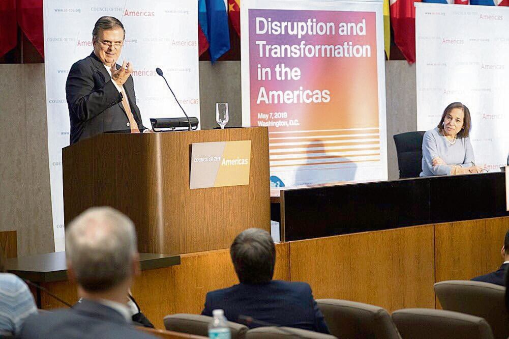 El canciller mexicano Marcelo Ebrard participó ayer en un foro en Washington, D.C. / CORTESÍA