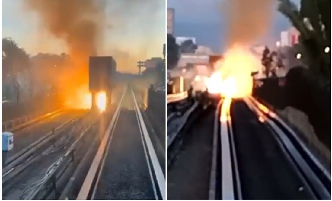 Usuarios fueron evacuados de los trenes. Foto: Especial