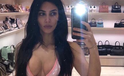Kim Kardashian incendia las redes con foto en bikini y sin maquillaje