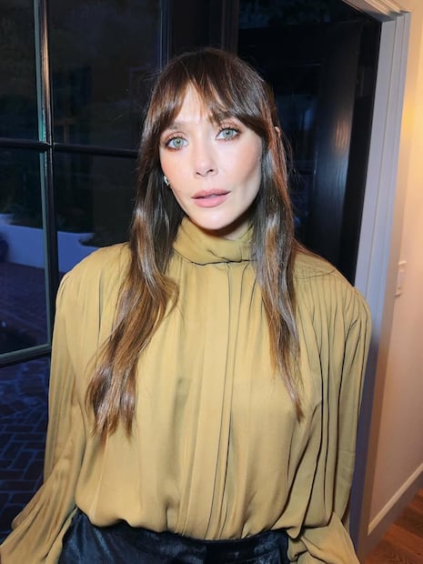 Cabello con fleco cortina. Foto: Instagram @elizabethstewart1