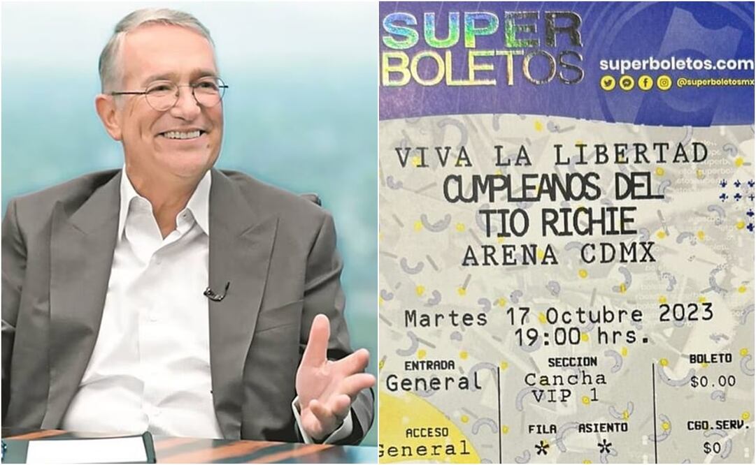 El ticket, de la compañía “Superboletos” trae la leyenda “Viva la libertad, cumpleaños del tío Richie”. Foto: Plataforma X. @RicardoBSalinas