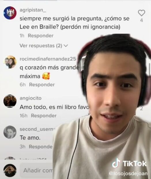 Los ojos de Joan, el arte de enseñar a escribir Braille en TikTok