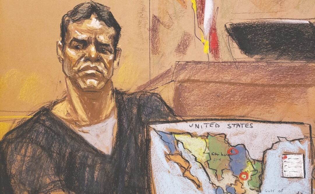 Vicente Zambada Niebla, “Vicentillo”, durante el juicio contra El Chapo Guzmán  (Foto: Reuters)