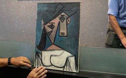 Captan en video caída de un Picasso robado en 2012 y recuperado por la policía de Grecia