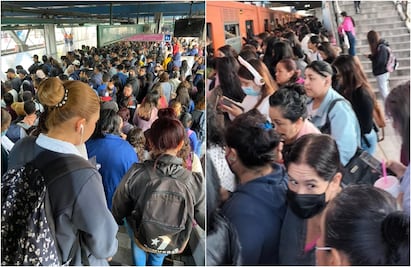 "¡Ya no cabemos!”: Metro está lento y no hay trenes, denuncian usuarios de Líneas 8 y B