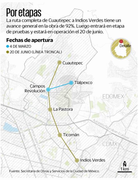 Inauguran dos estaciones de la Línea 1 del Cablebús