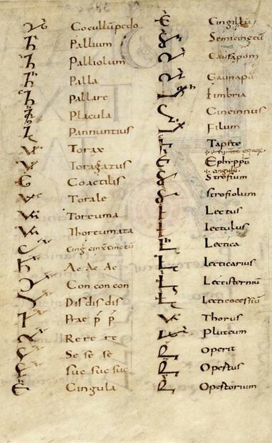 Las notas tironianas son el antecedente mas antiguo de la taquigrafía moderna, muchos sistemas que se crearon en siglos posteriores se basaron en este sistema creado por Marco Tulio Tirón. Foto: Wikimedia Commons/ Especial.