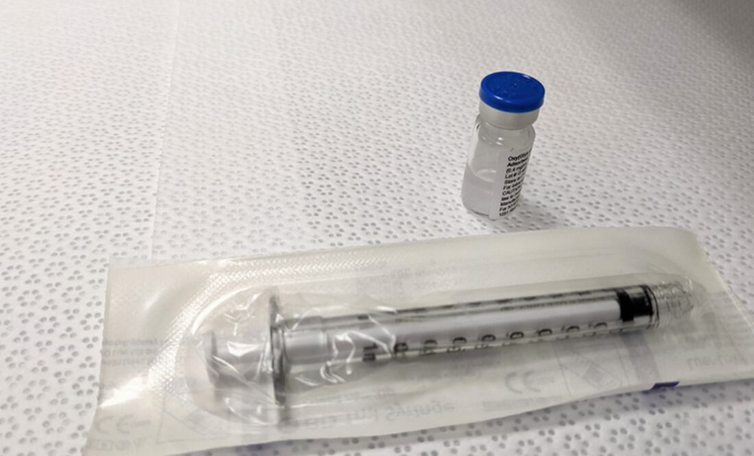 Vial de vacuna experimental para prevenir la sobredosis de oxicodona. Foto: Centro Médico Irving de la Universidad de Columbia