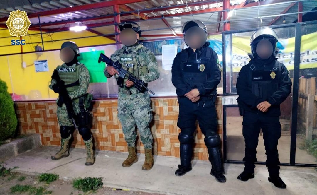 Los cateos a dos inmuebles de la alcaldía Milpa Alta se realizaron en la calle Tetechaluca y la calle Camino Real a San Pedro (22/03/2025). Foto: Especial