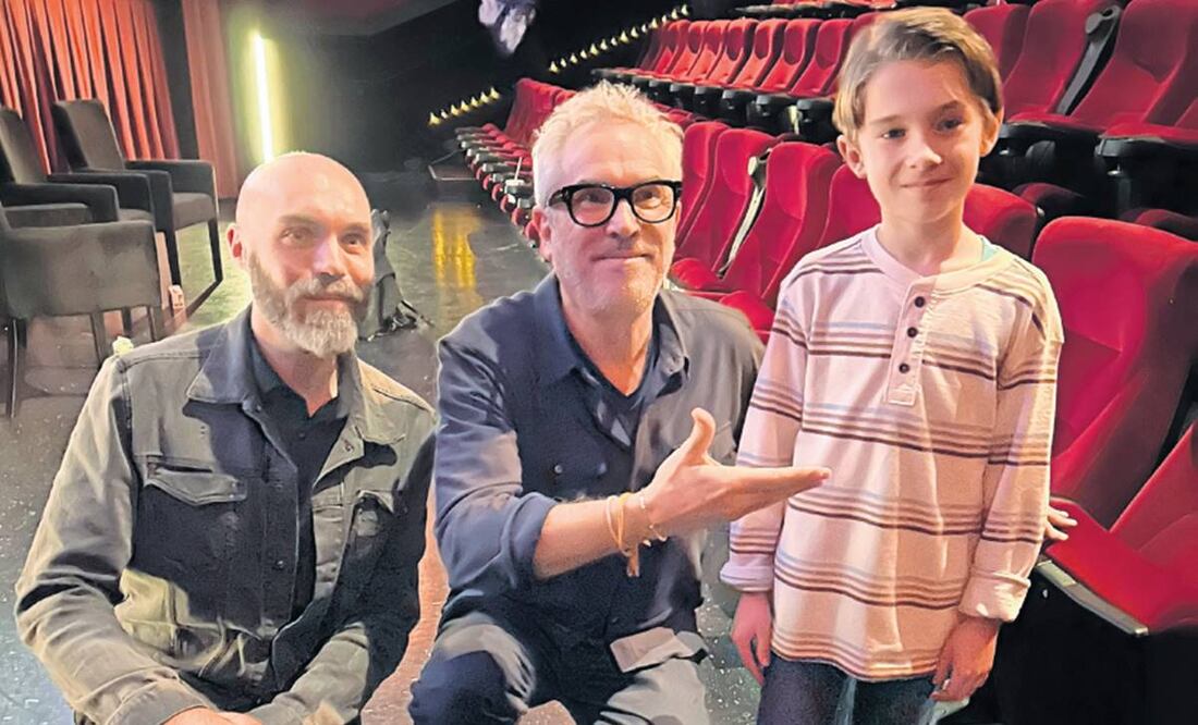 David Lowery, Cuarón y Cary Christopher. Foto: Mario P. Szekely.