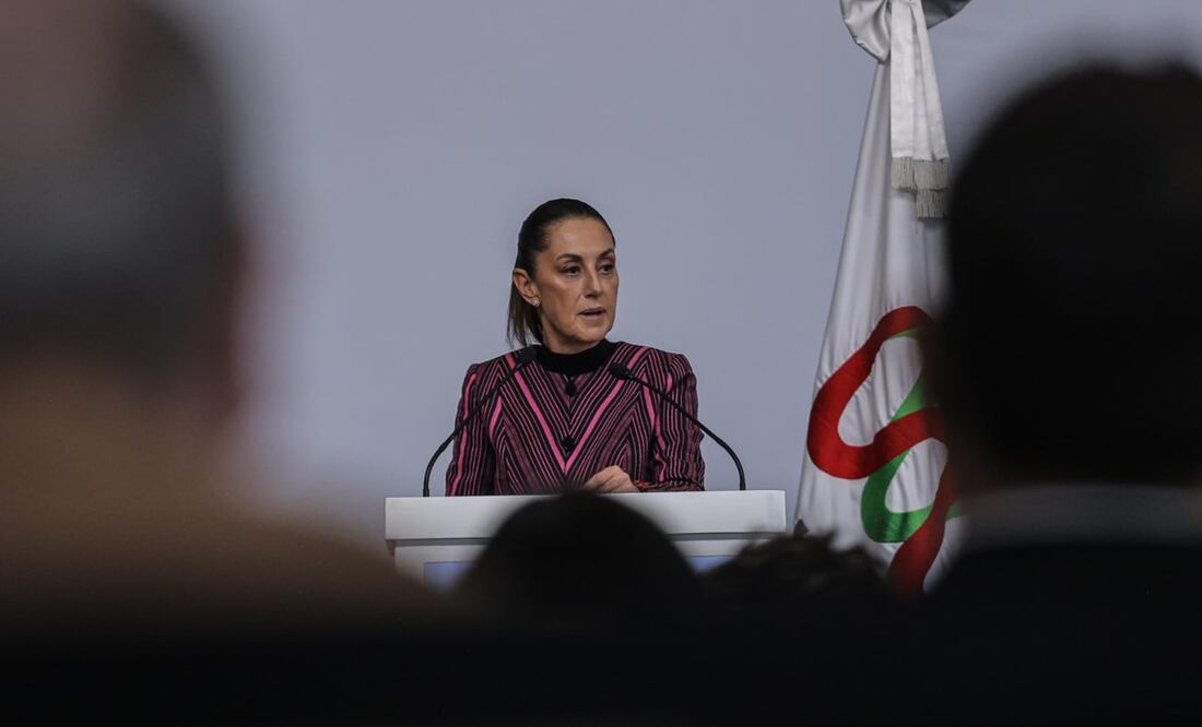 La presidenta Claudia Sheinbaum asistió a la Convención Nacional de Radio y Televisión organizada por la Cámara Nacional de la Industria de la Radio y Televisión en el Hotel Camino Real Polanco este miércoles 12 de noviembre de 2025. Foto: Gabriel Pano/ EL UNIVERSAL