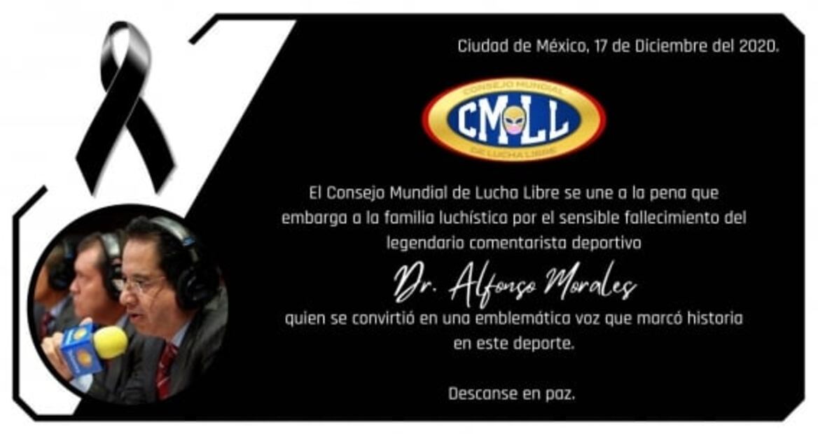 La lucha libre lamenta el fallecimiento del Dr. Alfonso Morales