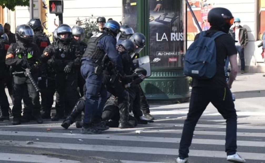 1 de mayo: Trabajadores franceses protestan a días de la reelección de Emmanuel Macron