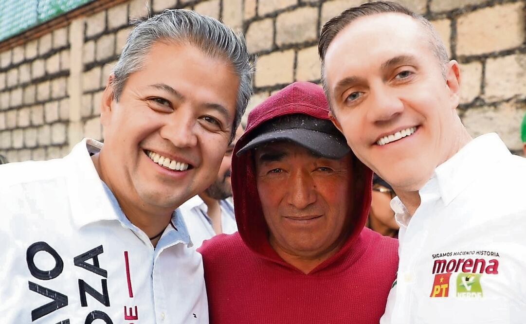 Gustavo Mendoza y Adrián Rubalcava recorrieron Cuajimalpa. Foto: Especial