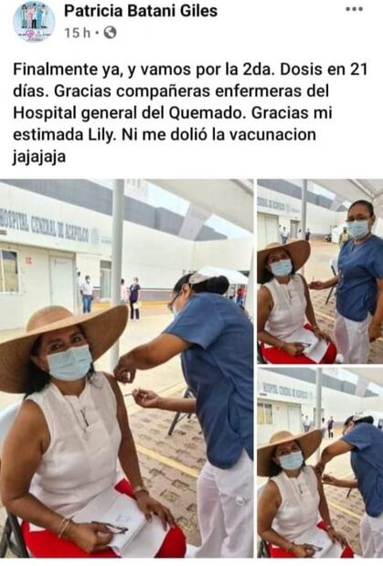 Regidora de Acapulco sube y luego baja foto en la que presumía que se vacunó contra Covid-19; alistan sanciones en hospital