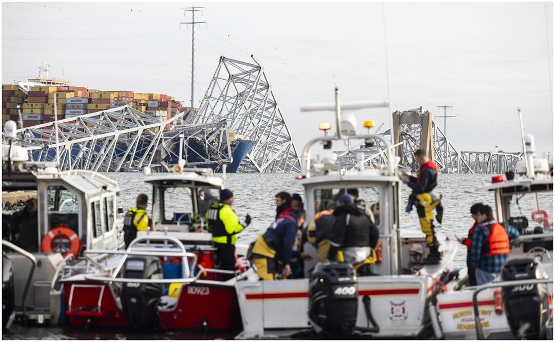 Accidente en el puente de Baltimore. Foto: EFE