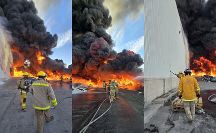 Incendio en planta de plásticos moviliza a cuerpos de emergencia en San Luis Potosí; no se reportan lesionados