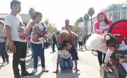 "No es dolor, es fe": Valentino le cumple su manda al llegar hincado a la Basílica de Guadalupe