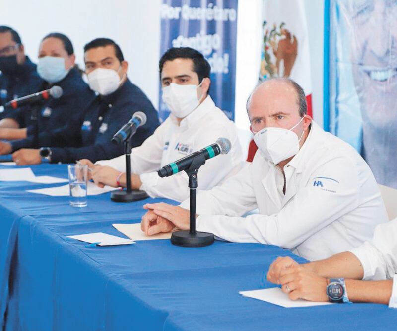 El equipo de campaña de Mauricio Kuri dio los pormenores del estado de salud del candidato en una rueda de prensa. Foto: ESPECIAL