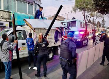 Coyoacán recupera espacios públicos cerca de CU; retiran objetos y refrigeradores con conexión irregular