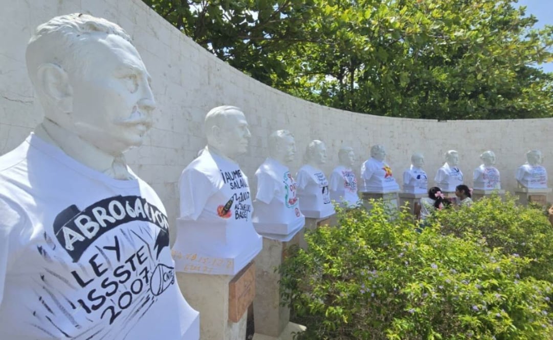 Maestros realizan nueva protesta en Yucatán (29/07/2025). Foto: Especial