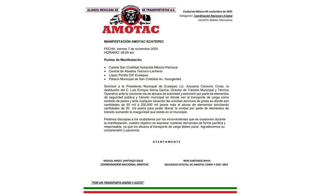 La movilización la tienen planeada para comenzar a las 8:00 de la mañana.
Foto: Especial.