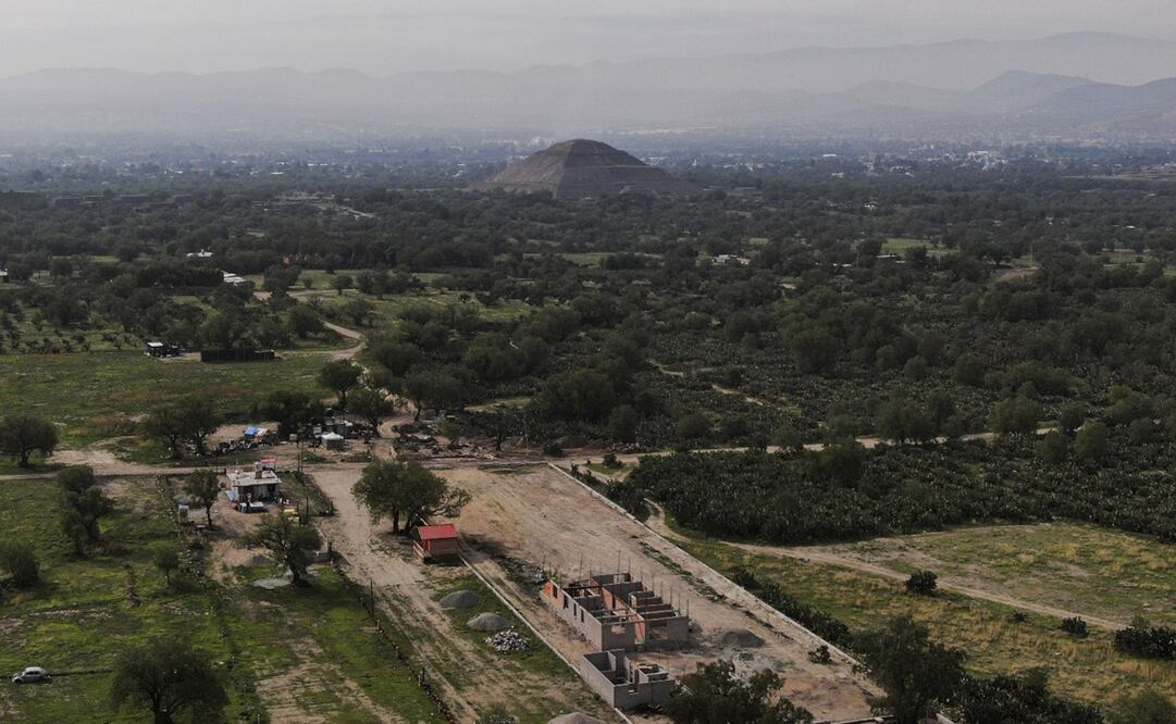 Imagen de las obres irregulares de Oztoyahualco, Teotihuacan. Foto: AP Photo/Fernando Llano