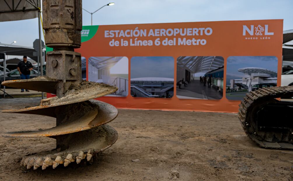 La nueva estación conectará con el Aeropuerto Internacional de Monterrey (05/05/2025). Foto: Especial