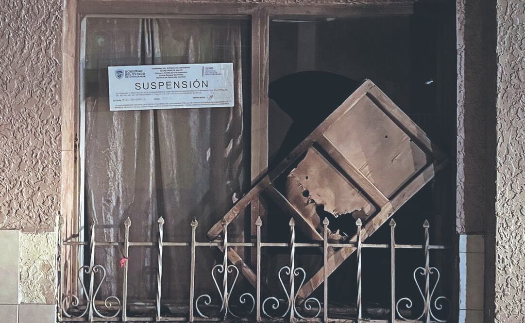 La bodega de la funeraria fue vandalizada. Foto Especial