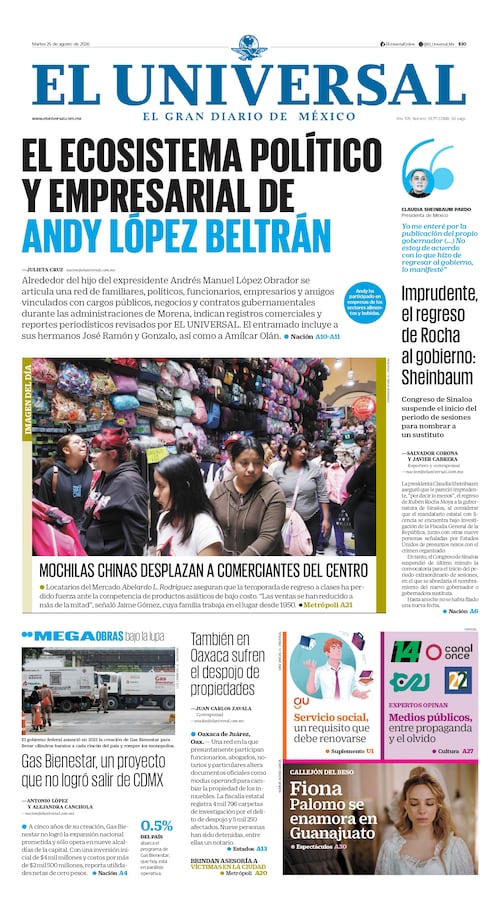 Portada impresa del 25 de agosto de 2026