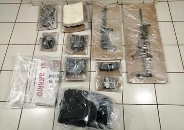 Guardia Nacional y policías estatales aseguran nueve armas automáticas en Sinaloa