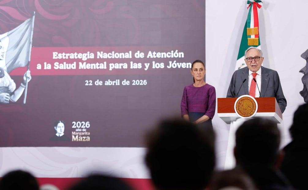 El secretario de Salud, David Kershenobich, en la Mañanera del Pueblo del 22 de abril de 2026 en Palacio Nacional. Foto: Diego Simón Sánchez/ EL UNIVERSAL
