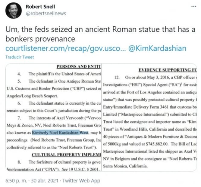 Kim Kardashian, ¿en problemas por comprar patrimonio saqueado de Italia?