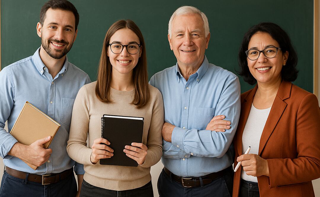 Maestros podrán jubilarse antes de los 60 años tras decreto de Sheinbaum. Foto: Creada con IA