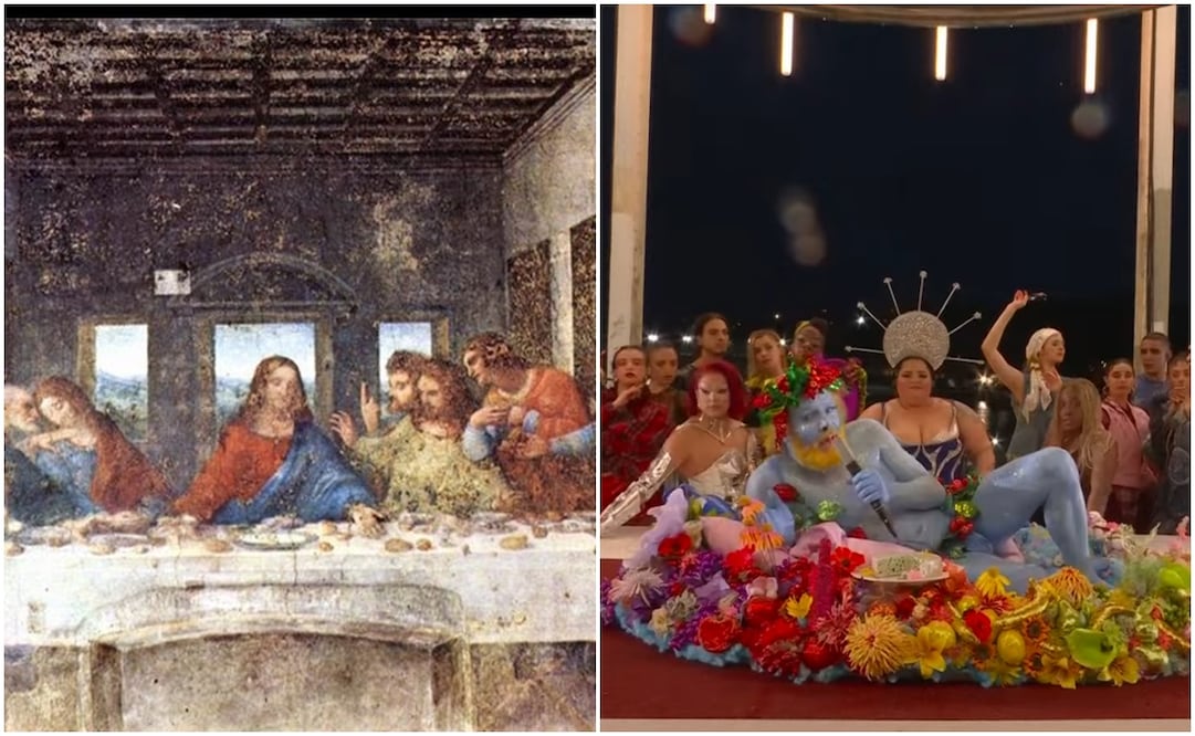 Recrean "La Última Cena" obra de Da Vinci. Foto: Redes sociales