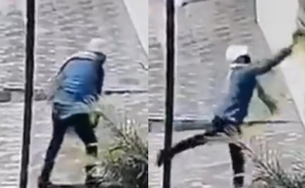 ¿Karma? Hombre intenta quemar un negocio y se prende fuego a sí mismo por accidente