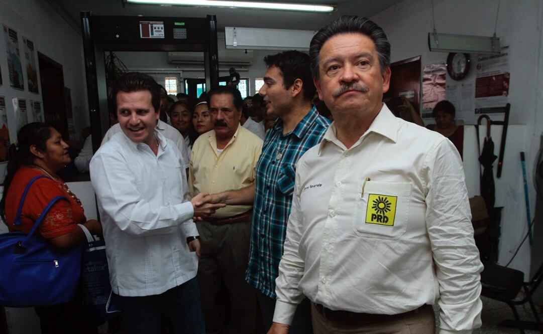 El delegado del PRD para Tabasco acompañó al abanderado Gerardo Gaudiano Rovirosa, de la alianza que encabeza su partido con el PAN. FOTO: Leobardo Pérez Marín
