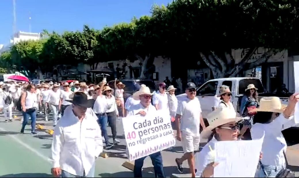 Marcha por la paz en Baja California Sur. Foto: especial