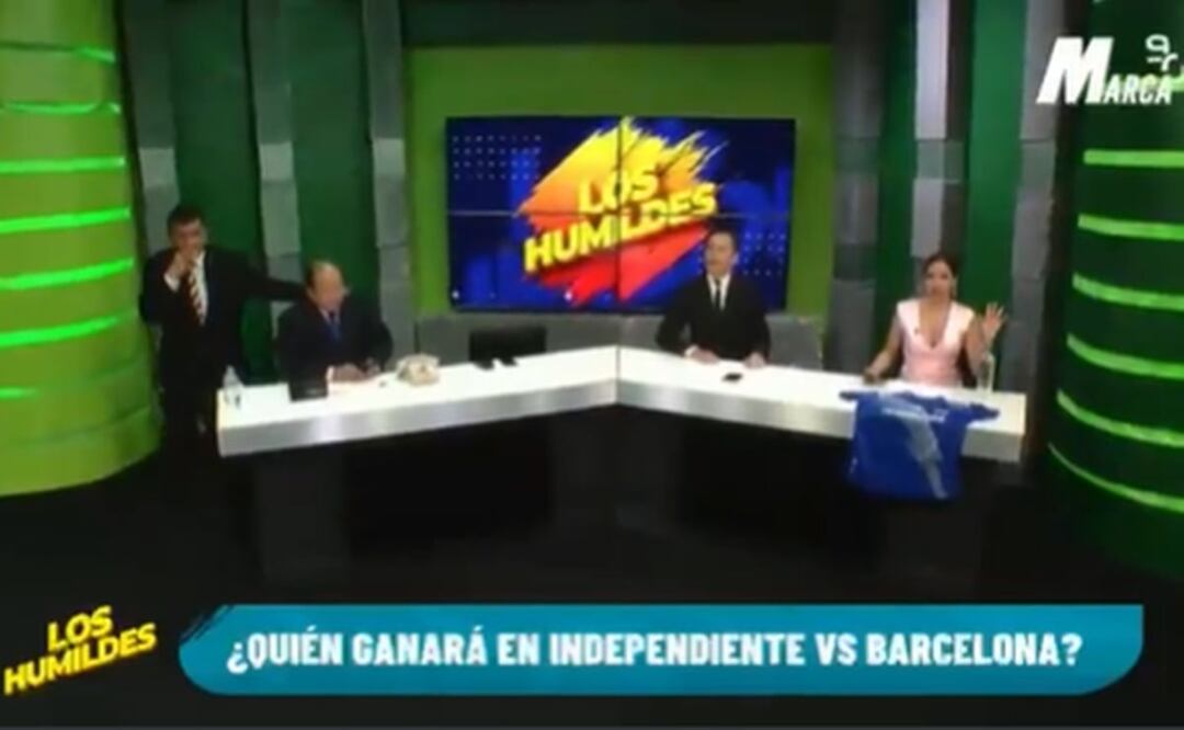 Los presentadores del programa 'Los Humildes' reaccionaron ante el sismo en Ecuador. Foto: Tomada del video