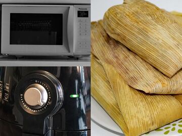 Prepara tamales rápidamente en el microondas y la freidora de aire