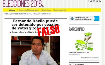 #FakeNews EL UNIVERSAL se deslinda de nota sobre detención de edil en Oaxaca