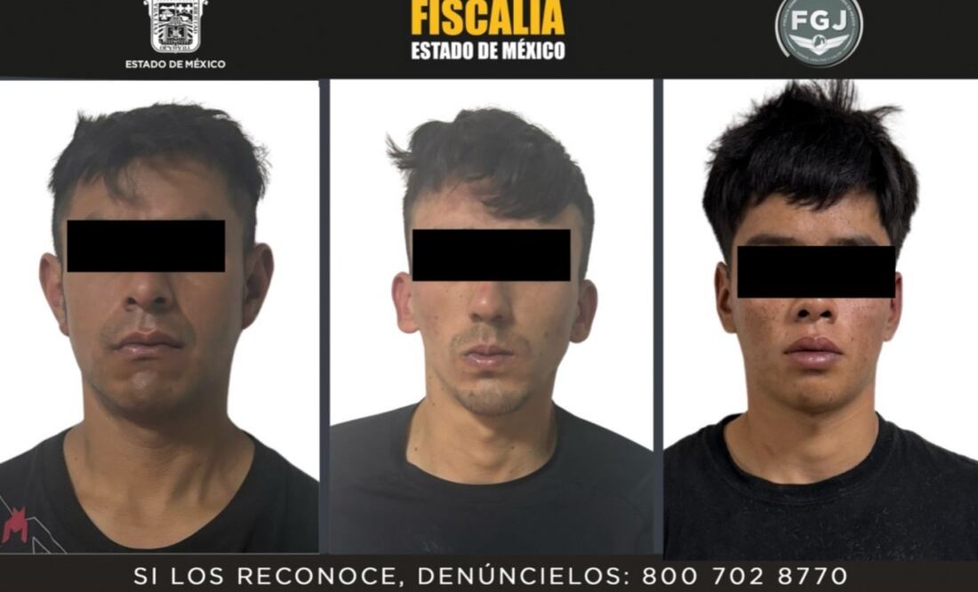 FGJEM obtuvo la vinculación a proceso de cuatro sujetos, uno de ellos menor de edad. (28/03/25) Foto: Especial