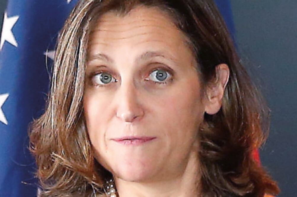 La canciller canadiense Chrystia Freeland (FOTO: ARCHIVO EL UNIVERSAL)