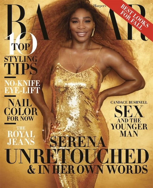Serena Williams posa sin retoques para portada de revista