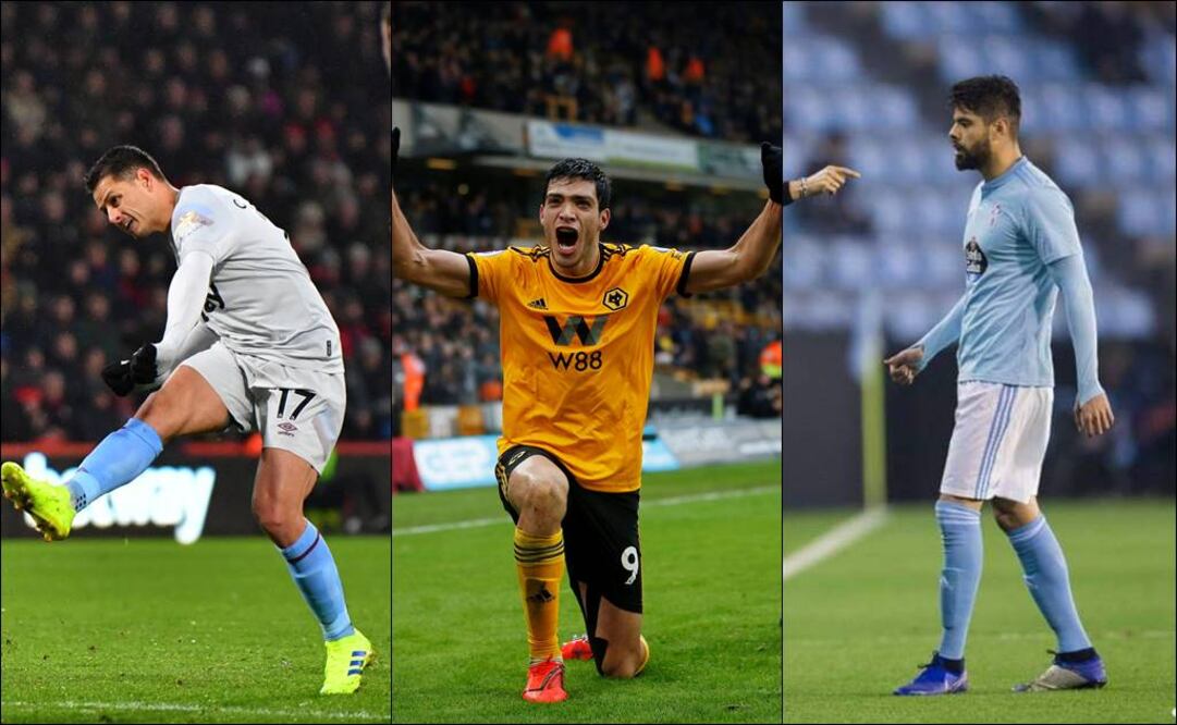 "Chicharito", Jiménez y Araujo. Foto: Especial