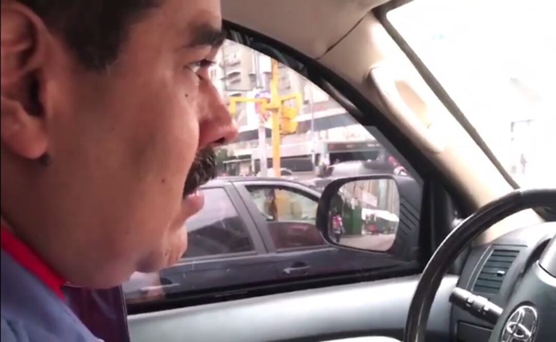 El presidente de Venezuela, Nicolás Maduro, recorre las calles de Caracas (Imagen tomada de video)