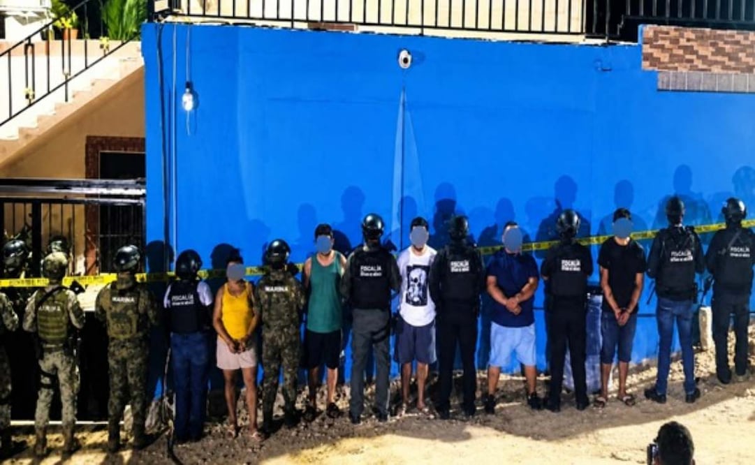 Detienen a siete personas en Campeche (17/08/2026). Foto: Especial